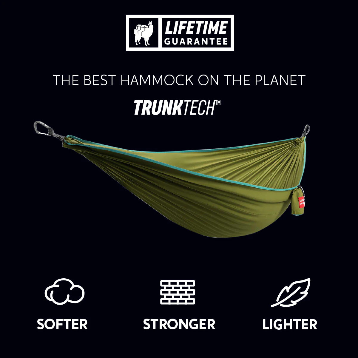 Grand Trunk Trunktech Double Hammock /Green/Aqua